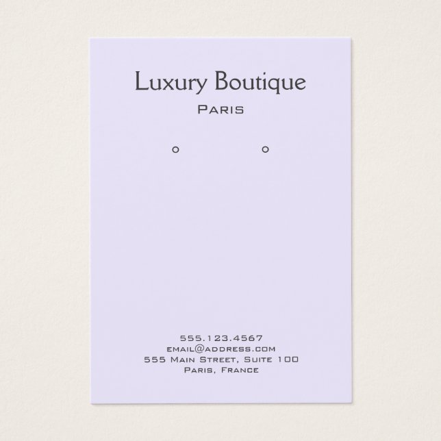 Écran d'oreille en lilas clair minimal (Devant)