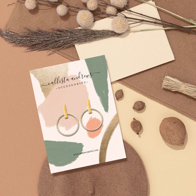 Écran d'oreille en or Abstrait moderne (Créateur téléchargé)