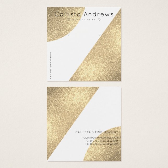 Ecran d'oreille Geo Heart Parties scintillant en o (Devant & derrière)