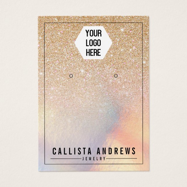 Écran d'oreille logo Iridescente Parties scintilla (Devant)