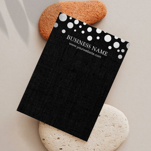 Écran d'oreille moderne en argent Confetti en lin  (Créateur téléchargé)