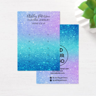 écran d'oreille multi-goujon bleu parties scintill