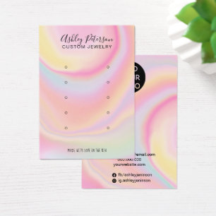 écran d'oreille multi-goujon rose arc en ciel