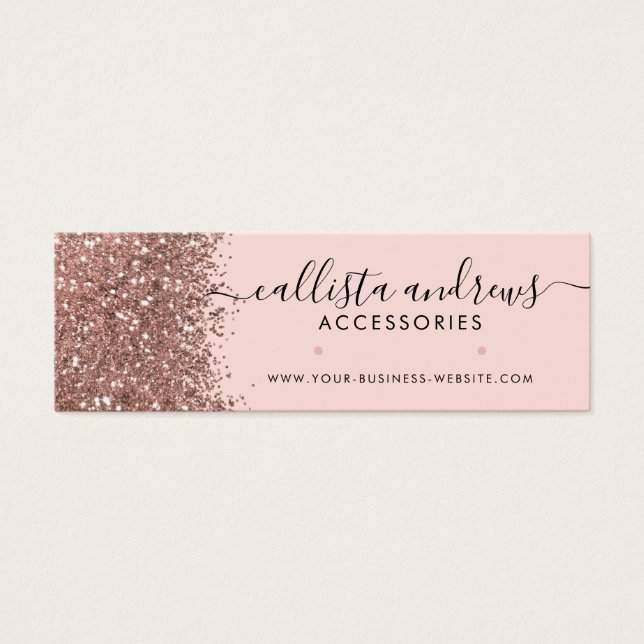 Écran d'oreille Parties scintillant Rose Rose Gold (Devant)