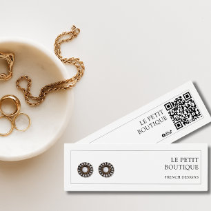 Écran d'oreille QR Code pour entreprise de bijoute