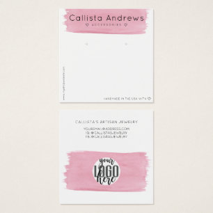 Écran d'oreille rose blanc Aquarelle