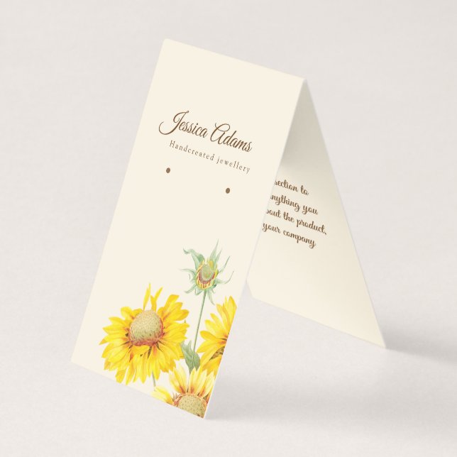 Écran d'oreille rustique de tournesol jaune (Front)