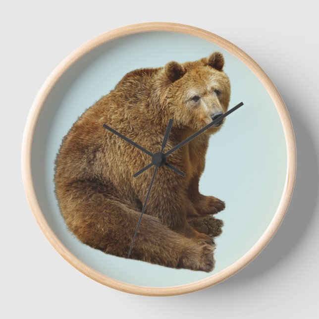 ÉCRAN GRIZZLY PORTER RUSTIQUE Mur Horloge (Recto)