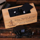 Écran LED rouge gravé Écran numérique en bois