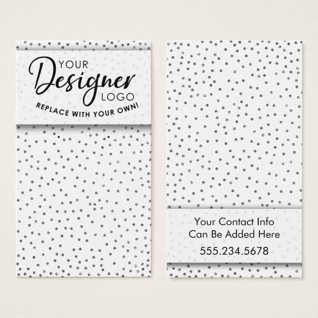 Écran Porte-oreille Silver Confetti (Devant & derrière)