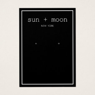 Écran simple Noir moderne de bijoux d'oreille