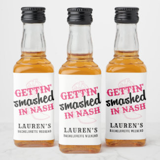 Écrasé à Nash Bachelorette Étiquette de mini-boute