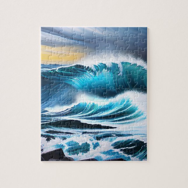 Écrasement des vagues Puzzle (Vertical)
