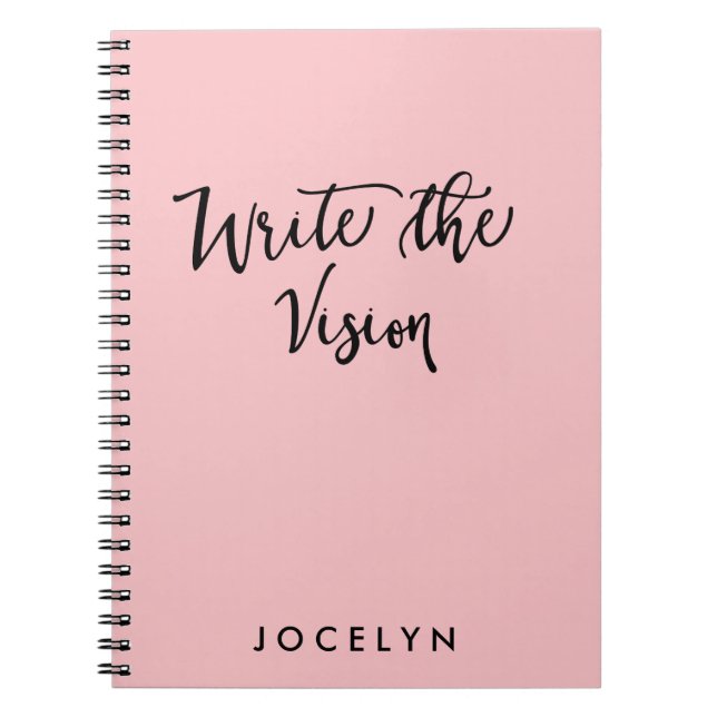 Écrire la vision | Livre de notes personnalisé (Devant)