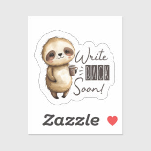 Écrire Rapidement Sticker Sloth