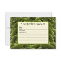 Écrire sur la carte de recette amusant Pickles ver