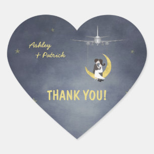 Écrit dans le Sticker Mariage Merci des étoiles