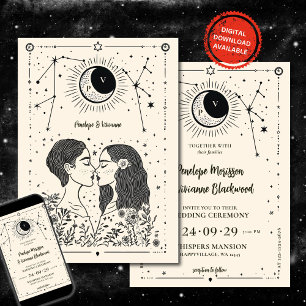 Écrit dans Stars Lesbian Faire-part de mariage