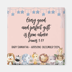 Écriture Bébé fille Faire-part Aimant Bon cadeau