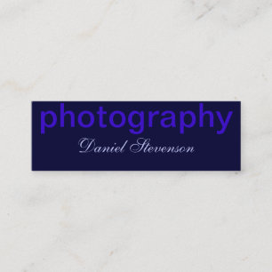 Écriture bleue Carte de visite de script de photog