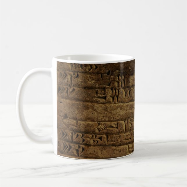 "Écriture Cunéiforme Sumérienne" Mug Cadeau (Gauche)
