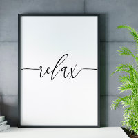 Écriture de détente Bain Peinture murale poster