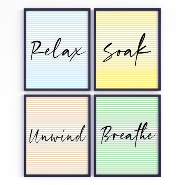 Écriture de détente Bain poster d'art murale de la (Créateur téléchargé)