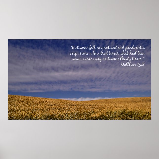 Écriture de la récolte Affiche inspirante (Devant)