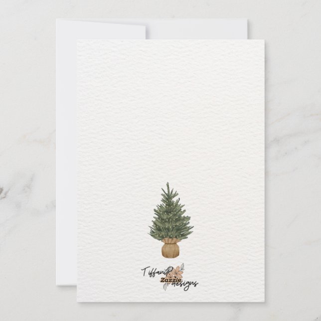 Écriture de Noël Carte de voeux Luke 2:14 (Dos)