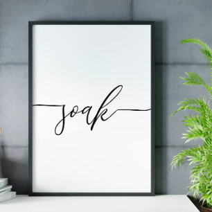 Écriture de trempe Bain poster d'art mur de la sal