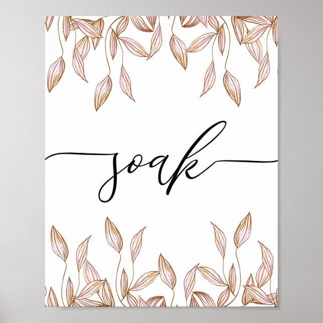 Écriture de trempe Bain poster d'art mur de la sal (Devant)