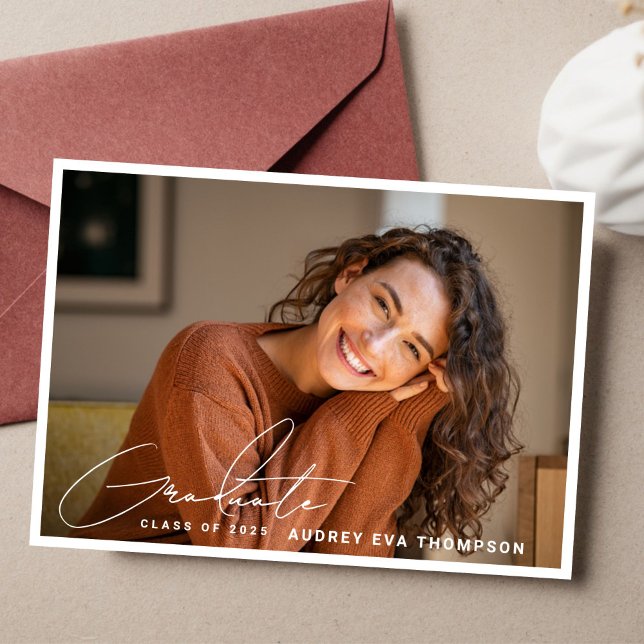 Écriture décontractée Diplômée 2 - Invitation phot (Créateur téléchargé)