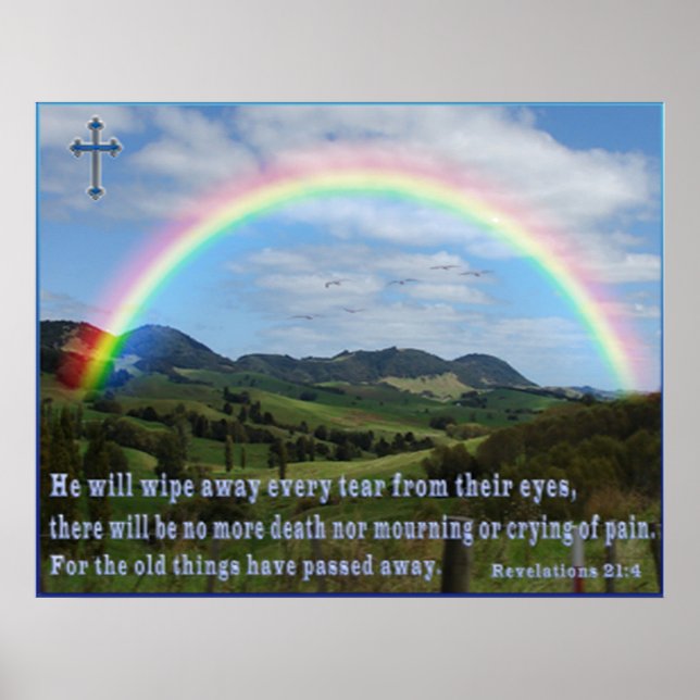 Écriture des révélations 21:4 poster (Devant)