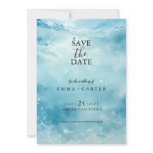Écriture Élégante Sous-Marin Save the Date Aquarel