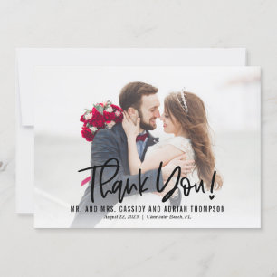 Ecriture Funky Editable Color Mariage Merci