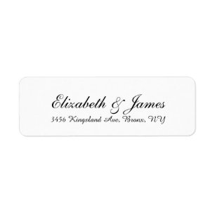 Écriture mariage Élégante Noir Blanc Élégant