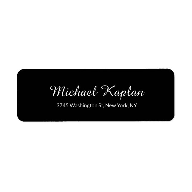 Écriture minimaliste professionnelle Noir classiqu (Devant)