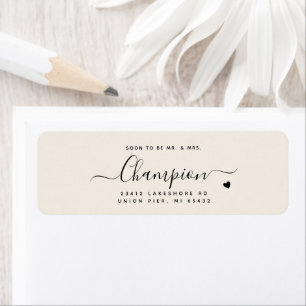 Écriture Minimaliste Romantique Mariage Couleur Cr