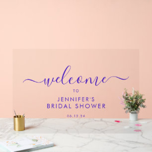 Écriture Moderne de Bienvenue pour Baby Shower Vio