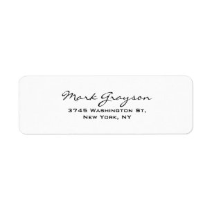 Écriture moderne Noir & Blanc Manche Élégante