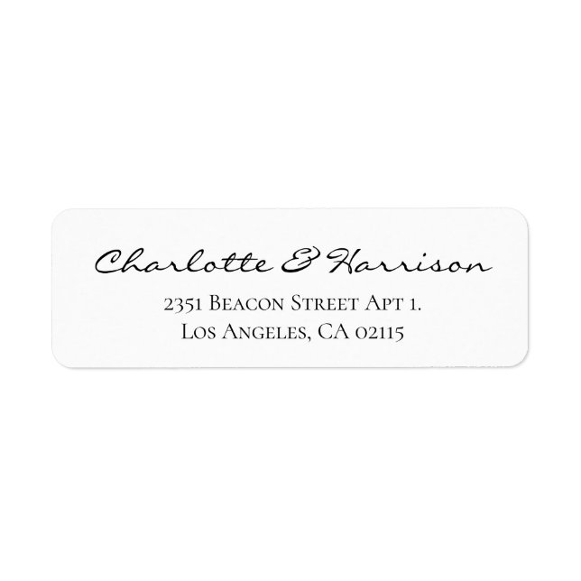 Écriture noire moderne élégante adresse mariage ch (Devant)