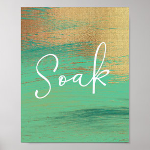 Ecriture or Soak Green Ecriture poster murale sall