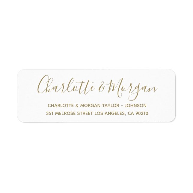 Ecriture personnalisée en or chic moderne élégant  (Devant)