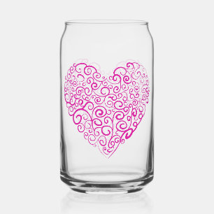 Écriture spirale coeur rose pour la Saint Valentin
