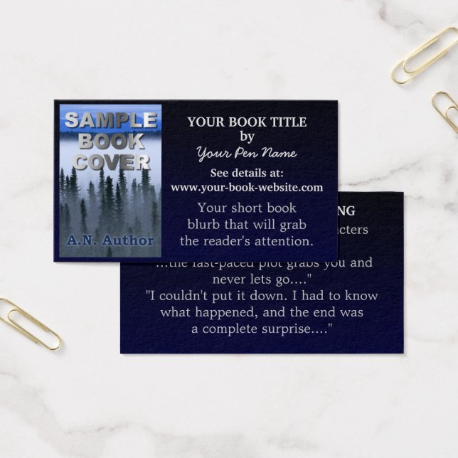 Écrivain Auteur Promotion Livre Couverture Blue Om (Bureau)