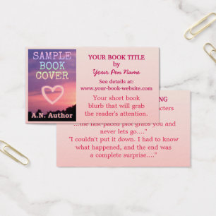 Écrivain Auteur Promotion Livre Couverture Rose Bl