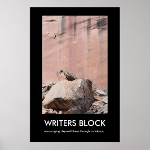 ÉCRIVAIN BLOC Poster démotivationnel