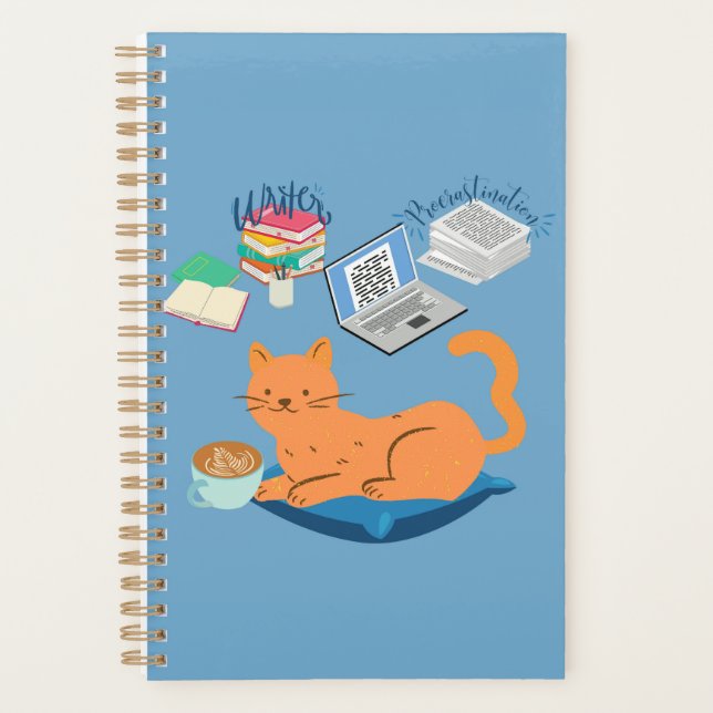 Écrivain de procrastination Chat (Devant)