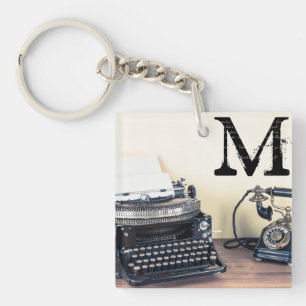 Écrivain de type vintage Victorian Porte - clé tél