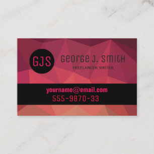 Écrivain indépendant carte de visite high-tech mod